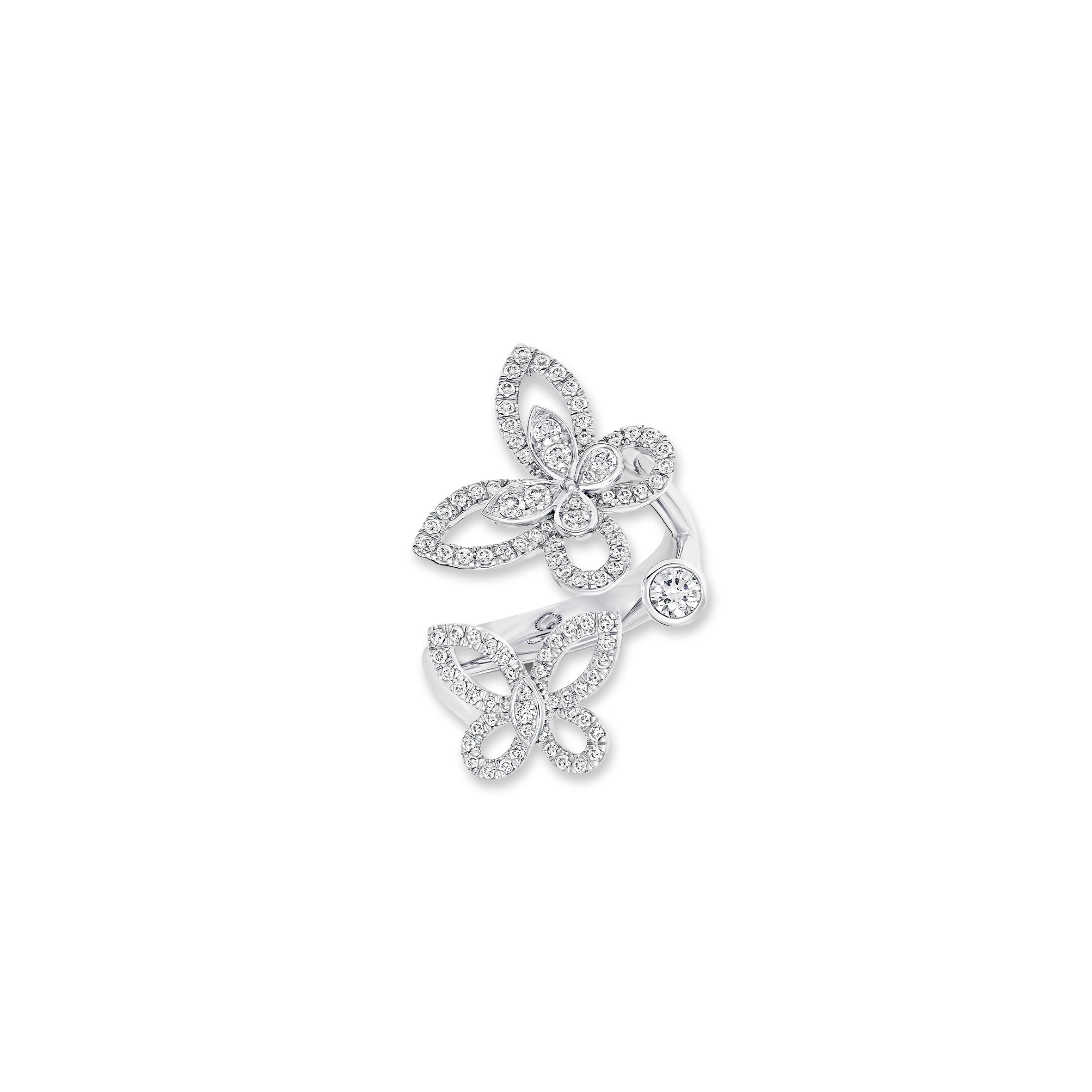 Gr*ff BUTTERFLY ILLUSION MULTI-CUT D1am0nd RING RGR753